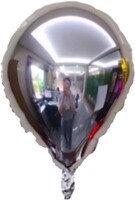 24 Oval Gümüş Folyo Balon - Parti Yıldızı