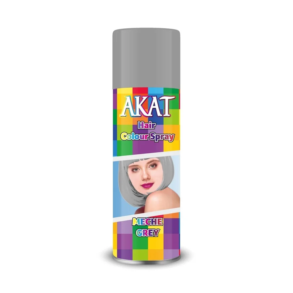 Akat Saç Spreyi Gri Renk - Parti Yıldızı