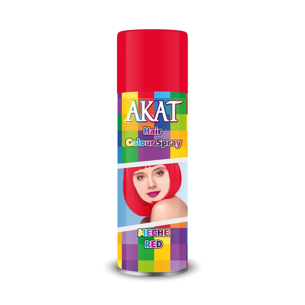 Akat Saç Spreyi Kırmızı Renk - Parti Yıldızı