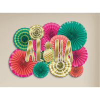Aloha Partisi Yelpaze Dekor Kiti - Parti Yıldızı