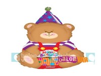 Ayıcıklı Happy Birthday SuperShape - Parti Yıldızı