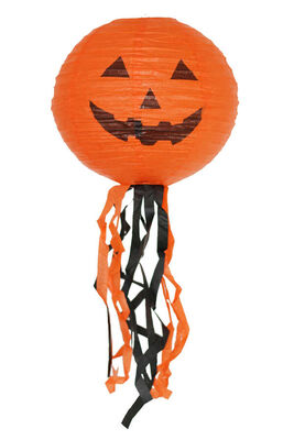 Halloween Dekor Süs Balkabağı Motifli Kağıt Fener 30 cm - 1