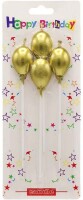 Balon Şekilli Mum Altın - 4 Adet - Parti Yıldızı