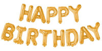 Balon Seti Happy Birthday Bakır Altın Rengi - Parti Yıldızı