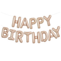 Balon Seti Happy Birthday Koyu Karamel Rengi - Parti Yıldızı