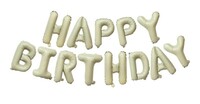 Balon Seti Happy Birthday Krem Rengi - Parti Yıldızı