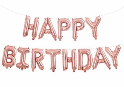 Balon Seti Happy Birthday Rose Gold Rengi - 1