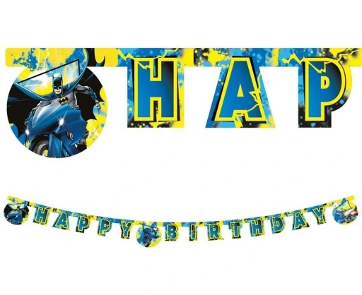 Batman Happy Birthday Harf Afiş - Parti Yıldızı