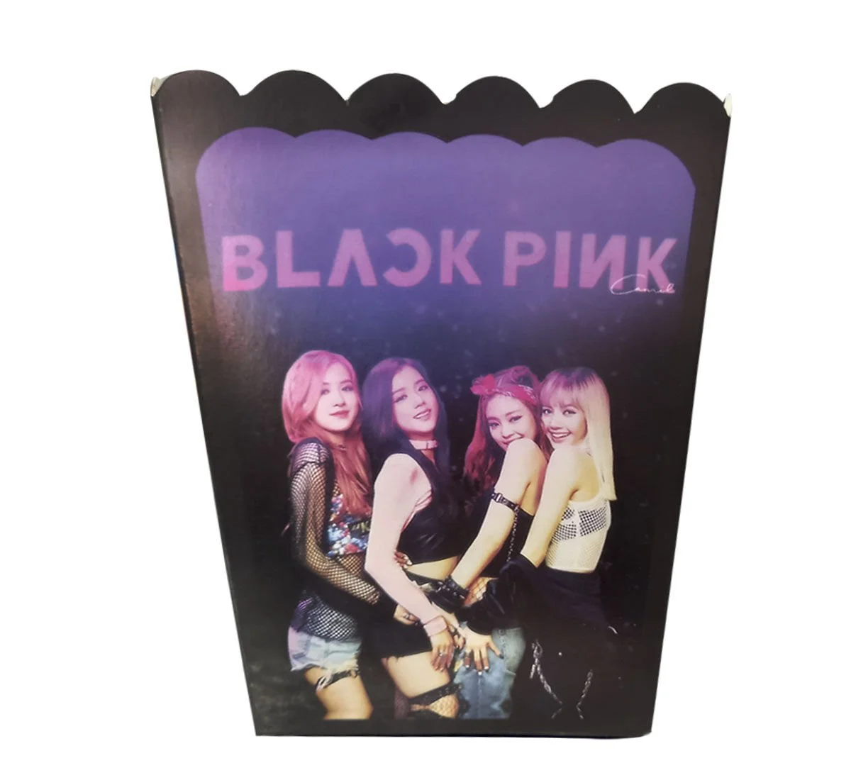 Black Pink Mısır Kutusu 8 Adet - Parti Yıldızı