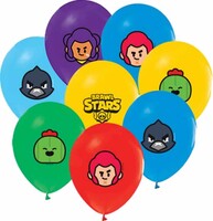 Brawl Star Paketli Latex Balon 8 Adet - Parti Yıldızı