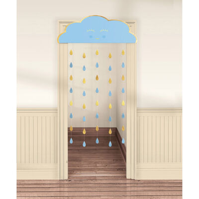 Bulut Şekilli Perde Mavi Renk - 1