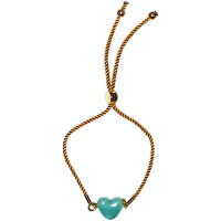 Cam Bileklik Mint Yeşili Kalp - Parti Yıldızı