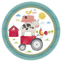 Çiftlik Partisi Tabak 8 Adet - Parti Yıldızı