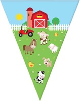 Çiftlik Temalı Üçgen Bayrak Set - Parti Yıldızı