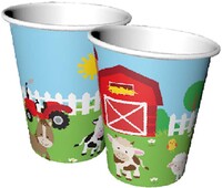 Çiftlik Temalı Kağıt Bardak 8 Adet - Parti Yıldızı