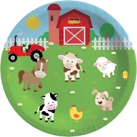 Çiftlik Temalı Tabak 8 Adet - Parti Yıldızı