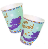 Deniz Kızı Bardak 8 Adet - Parti Yıldızı