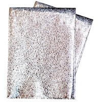 Deri Görünümlü Masa Örtüsü Gümüş 120x180 - Parti Yıldızı