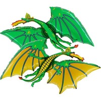 Ejderha Yeşil Jumbo Folyo Balon - 