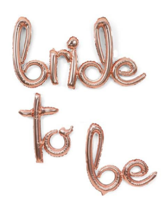 Rose Gold El Yazısı Bride To Be Balon Seti - 1