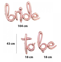 Rose Gold El Yazısı Bride To Be Balon Seti - 3