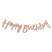 El Yazısı Happy Birthday Rose Banner 20x110 - Parti Yıldızı