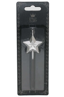 Elmas Şekilli Yıldız Mum Gümüş Rengi - Parti Yıldızı