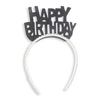 Eva Happy Birthday Taç Siyah - Parti Yıldızı