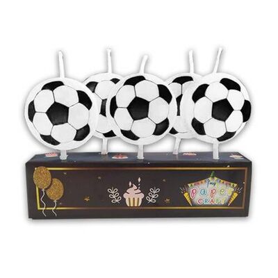Figürlü Mum - Futbol Topu 5 Adet - 1