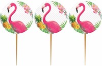 Flamingo Lisanslı Kürdan 10 Adet - Parti Yıldızı