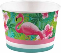 Flamingo Partisi Karton Kase 8 Adet - Parti Yıldızı