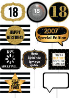 Fotoğraf Aksesuar Seti 18 Yaş - 10 Adet - Parti Yıldızı