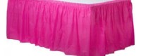 Fuşya Renk Plastik Masa Eteği 426x73cm - Parti Yıldızı