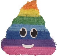 Gökkuşağı Kaka Şekilli Pinyata 46x10x45cm - Parti Yıldızı