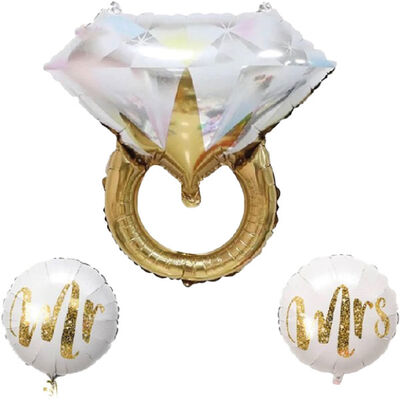 Balon Seti Gold Yüzük 3 Adet - 1