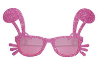 Gözlük - Eğik Kulaklı Pembe Tavşan - Parti Yıldızı