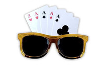 Gözlük - Poker Oyun Kağıdı Kare As - Parti Yıldızı
