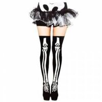Halloween Aksesuar Çorap İskelet Uzun Kadın Çorabı - Parti Yıldızı