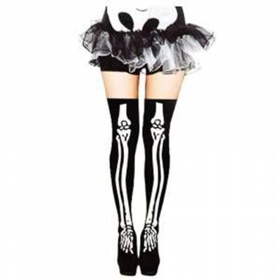Halloween Aksesuar Çorap İskelet Uzun Kadın Çorabı - 1