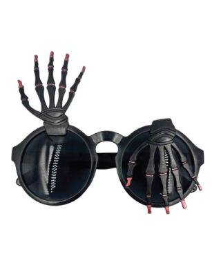 Halloween Aksesuar Gözlük İskelet El Siyah Renk - 1