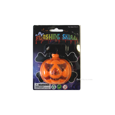 Halloween Aksesuar Işıklı Korkunç Balkabağı Kolye Büyük Boy - 1