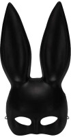 Halloween Aksesuar Maske Tavşan Şekilli Siyah Renk - Parti Yıldızı