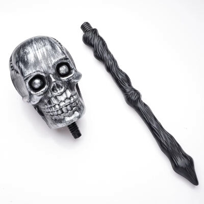 Halloween Aksesuar Plastik Kurukafa Asa Eskitme - 55cm - 2