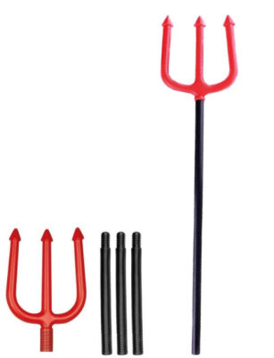 Halloween Aksesuar Şeytan Çatalı 110cm - Kırmızı Renk - 1