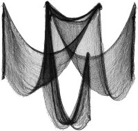 Halloween Dekor Siyah Kumaş (Perde, Masa Örtüsü, Runner) - 1