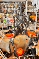 Halloween Dekor Süs Gerçek Boyutlu İskelet Sesli ve Işıklı 170cm - 1