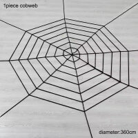 Halloween Dekor Süs İp Örümcek Ağı Siyah 3,6 Metre - Parti Yıldızı