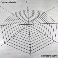 Halloween Dekor Süs İp Örümcek Ağı Siyah 5 Metre - Parti Yıldızı