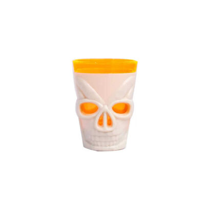 Halloween Dekor Süs Kurukafa Bardak Şekilli Tealight Mumluk - 2