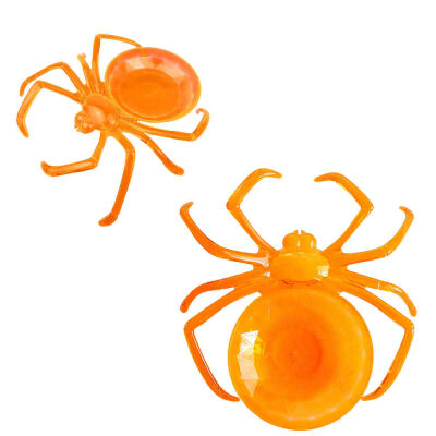Halloween Dekor Süs Örümcek Şekerlik - Turuncu Renk - 1